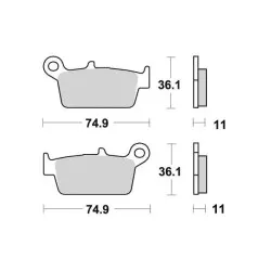 Plaquettes de frein Perftec Semi-métal R90