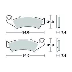 Plaquettes de frein Perftec Semi-métal R90