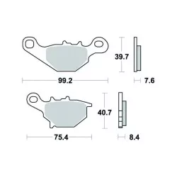 Plaquettes de frein Perftec Semi-métal R90
