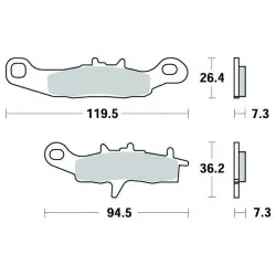 Plaquettes de frein Perftec Semi-métal R90