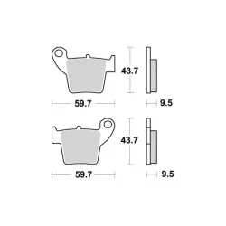Plaquettes de frein Perftec Semi-métal R90