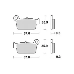 Plaquettes de frein Perftec Semi-métal R90