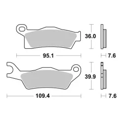 Plaquettes de frein Perftec Semi-métal R90