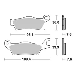 Plaquettes de frein Perftec Semi-métal R90