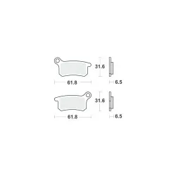 Plaquettes de frein Perftec Semi-métal R90
