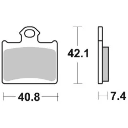 Plaquettes de frein Perftec Semi-métal R90
