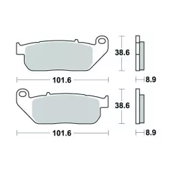 Plaquettes de frein Perftec Semi-métal R90