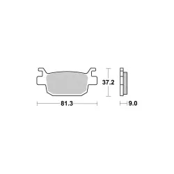 Plaquettes de frein Perftec Semi-métal R90