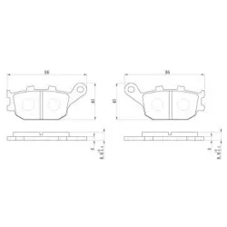 Plaquettes de frein Perftec Semi-métal R90