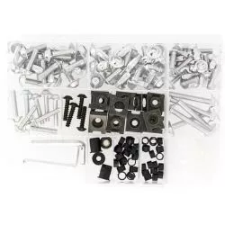 Pack complet de vis pour carénage moto Myra argent – 77 pièces avec outils inclus !