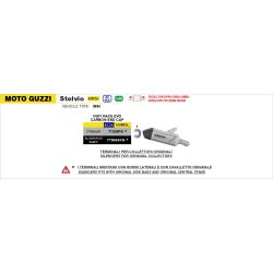 Silencieux INDY RACE EVO ARROW 77506AKN Aluminium "Dark" Moto Guzzi Stelvio et V100 Mandello 2025 et +