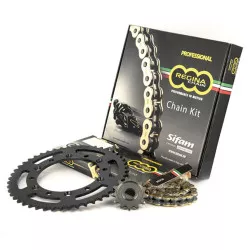 Kit Chaine Regina qualité origine - 14x46 - 520 - Zontes 125 Scrambler et 125 Urban