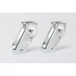 Pontet de guidon diamètre 28 mm Hauteur 20 mm Recul 30 mm Gris