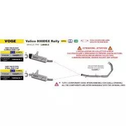 Silencieux INDY RACE EVO ARROW 72668AKN Aluminium "Dark" embout carbone Voge DS800X Rally 2025 et +