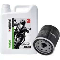 Pack vidange pour Honda XL700V Transalp (huile Ipone R4000 10W40 (4l) + filtre offert)