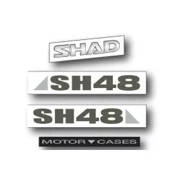 Autocollant de rechange pour top case Shad SH48 Gris foncé