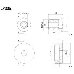 Adaptateur pour embouts de guidon Rizoma pour motos BMW et Kawasaki