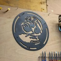 Plaque métallique Pyramid emblème Honda Monkey