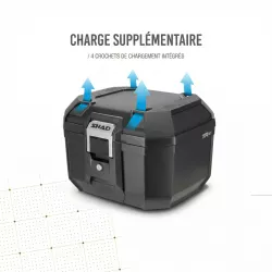 Top Case moto SHAD TR41, volume 41 litres, rapport qualité prix incroyable !