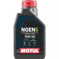 Huile moteur 4T 15W-50 MOTUL NGEN 5 - 1 litre - Mélange synthétique durable