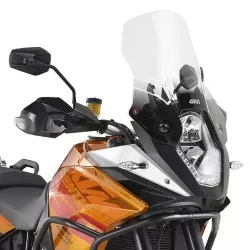 Bulle GIVI incolore +17 cm pour KTM 1050 Adventure 2015-2016 / 1190 Adventure 2013-2016 / Adventure R 2013-2016