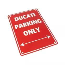 Plaque alu décorative Ducati Parking Only pour garage
