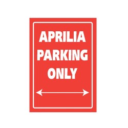 Plaque alu décorative Aprilia Parking Only pour garage