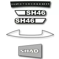 Autocollants de rechange pour top case SHAD SH46