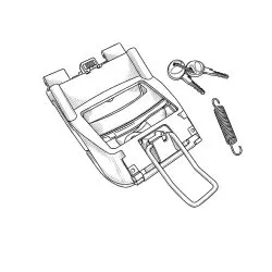 Platine et serrure de rechange pour valises Shad SH45