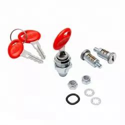 Kit serrure Shad 3 barillets identiques avec 2 clés rouge pour valises Shad SH35 et SH36
