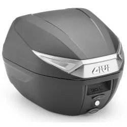 Top Case MONOLOCK C30 TECH GIVI, 30 litres noir, catadioptres fumés avec platine et kit fixation inclus