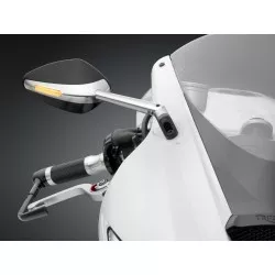 Rétroviseurs RIZOMA VELOCE L SPORT noir ou aluminium, avec clignotant intégré, pour moto carénée