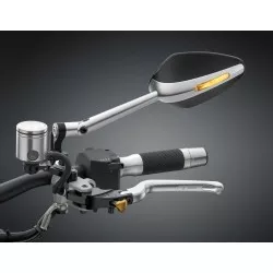 Rétroviseur RIZOMA VELOCE L NAKED noir ou aluminium, avec clignotant intégré, pour moto roadster