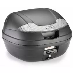 Top Case MONOLOCK GIVI E340 Vision Tech 34 litres noir gaufré, catadioptres fumés avec platine et kit fixation