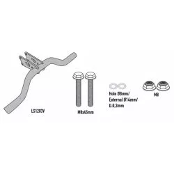 Kit d'attaches spécifiques LS1203 GIVI pour monter les projecteurs halogène sans pare-carters sur Honda NX500