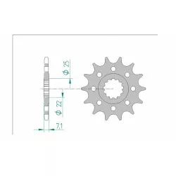 Kit chaîne AFAM 520 XSR - 16/43 - Super-renforcé - Couronne alu standard - Kawasaki ZX-6R 636 2013-2016
