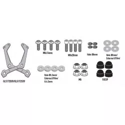 Kit d’attaches spécifiques AL8713A GIVI pour les bulles en aluminium 100AL ou 100ALB ou pour les bulles 140A ou 140S