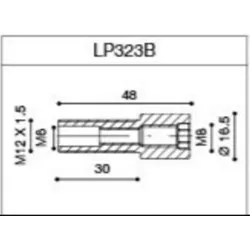 Adaptateur pour embouts de guidon LP323B Rizoma 