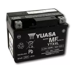 Batterie Yuasa YTX4L SLA - AGM - Sans Entretien - Prête à l'emploi.