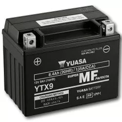 Batterie Yuasa YTX9 SLA AGM - Sans Entretien - Prête à l'emploi.