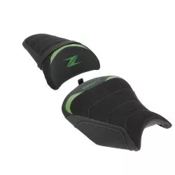 Selle Bagster SIT'N GO noir liserés VERTS pour Kawasaki Z650 et Ninja 650 2020-2025