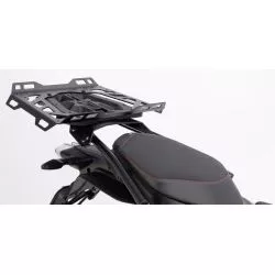 Plateau d'extension SW-MOTECH pour STREET-RACK. 45x30 cm. QUICK-LOCK. Aluminium. Noir.