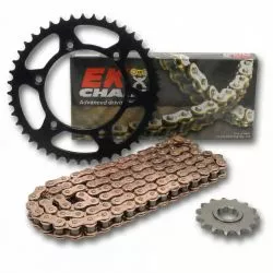 Kit chaîne EK/PBR - Honda X-ADV 750 2017-2025, Forza 750 2021-2025 - 520 SRX2 - 17/38 - Renforcé - Couronne acier standard