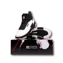 Baskets moto IPONE KT01-S Blanc / Noir