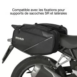 Sacoches latérales extensibles semi-rigides Touring SHAD SL58, volume 36 à 48 Litres