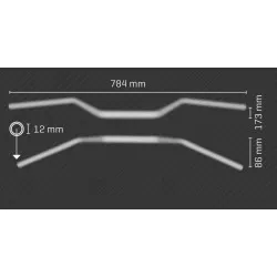 Guidon moto ABM BOOSTER Touring - 28mm