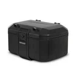 Top Case moto aluminium SHAD TERRA TR55 Aluminium PURE BLACK, volume 55 litres, capacité, 2 casques modulables