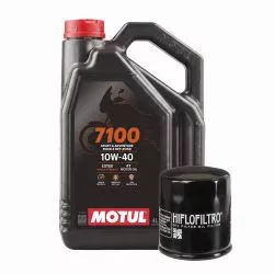 Pack vidange pour Suzuki DL650, 800, DL1000 et DL1050 VStrom (huile Motul 7100 10W40 4L + filtre à huile)