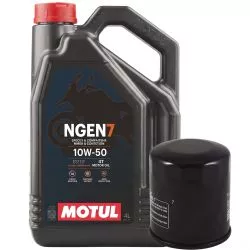 Pack vidange MOTUL - Huile 4T NGEN 7 10W50 4L + filtre à huile