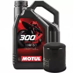 Pack vidange MOTUL - Huile 4T 300V 15W50 4L + filtre à huile